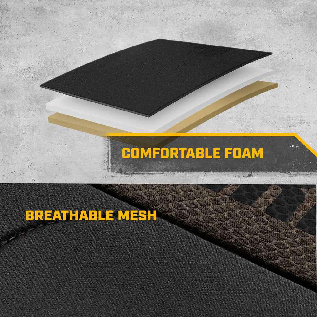 Cat® FlexFit™ Black Beige Seat Covers for Cars, Trucks, & SUV - Set of (2) Front Car Seat Cover Front Seat Protectors - Airbag Compatible Seat Covers for SUV Interior Covers & Seat Cover Accessories