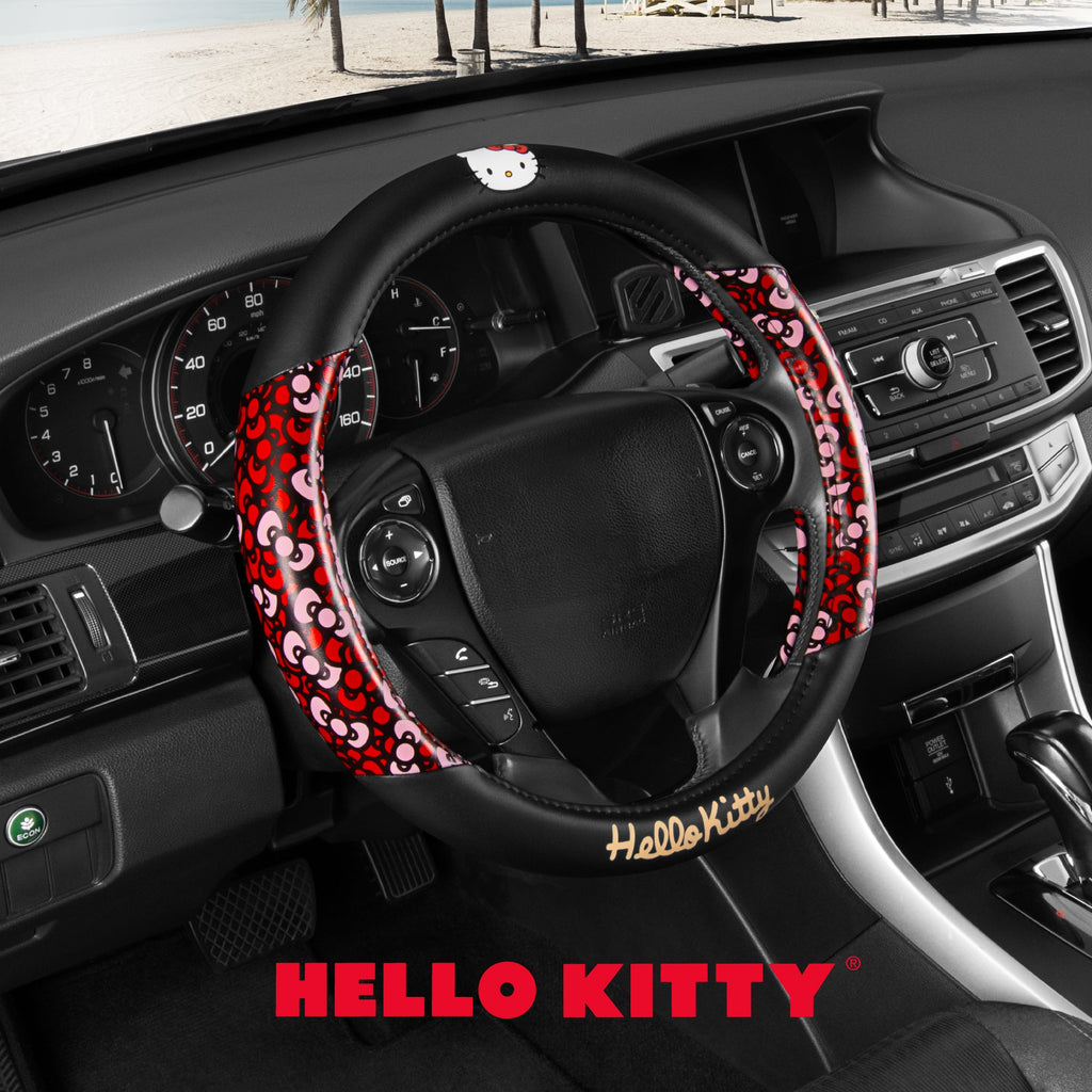 Carbella Sanrio Hello Kitty Bows Steering Wheel Cover (Fits 14.5" - 15")