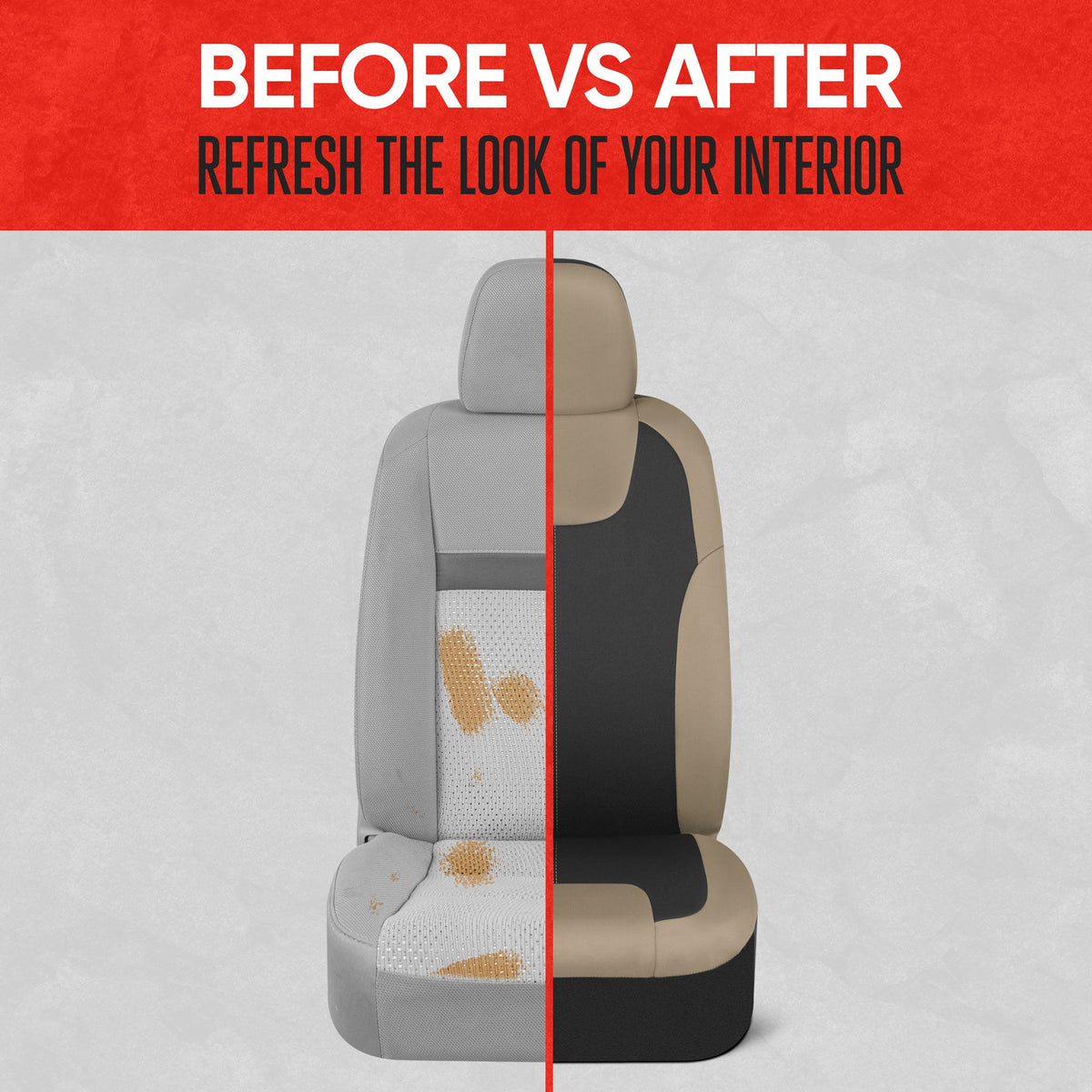 MotorTrend 2-Pack Neoprene Two-Tone Front Seat Covers