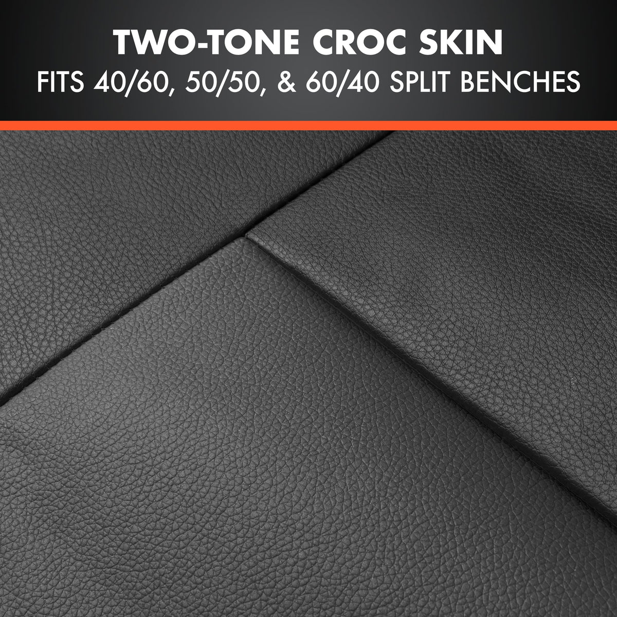 BDK Faux Croc Skin Front Seat Covers and Rear Split Bench Seat Covers