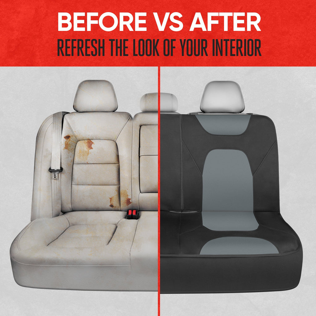 MotorTrend AquaShield Water-Proof Two-Tone Neoprene Rear Seat Covers