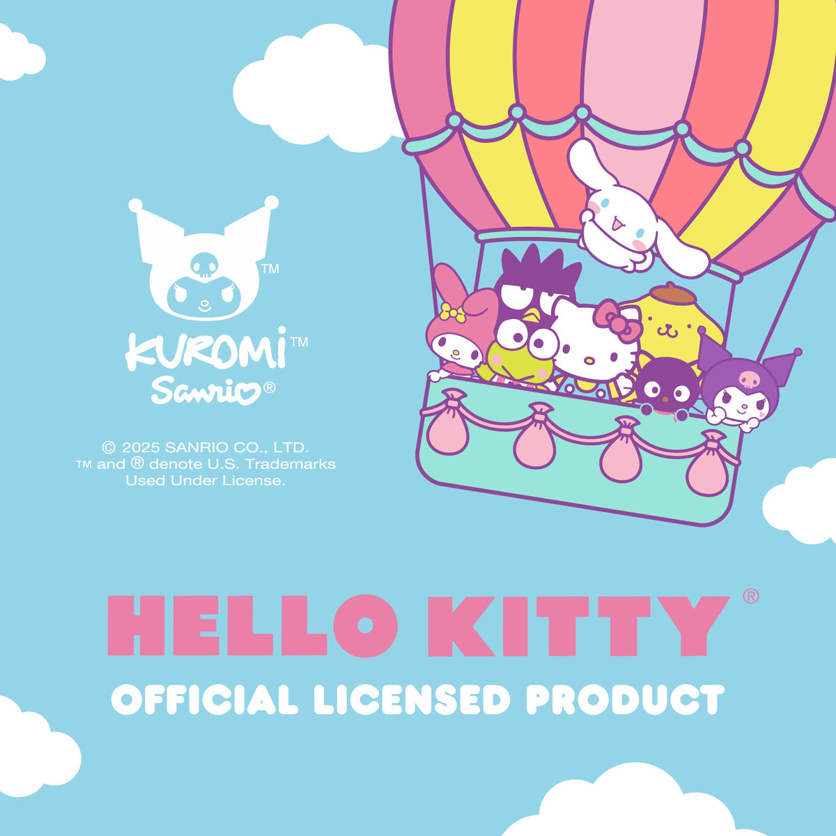 Sanrio Kuromi Car Trunk Organizer and Storage Bin - Collapsible Compartment, Heavy Duty, Fold Up for Easy Storage, Automotive Seat Cargo for Groceries Tools - 12.5L x 12.5W x 9H