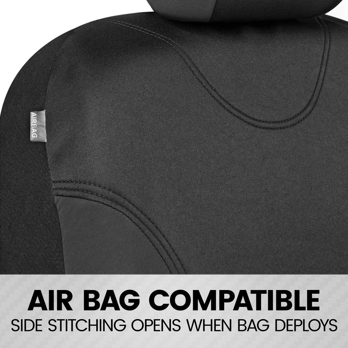 BDK 9-Piece UltraSleek Two-Tone Front Seat Covers and Rear Seat Covers