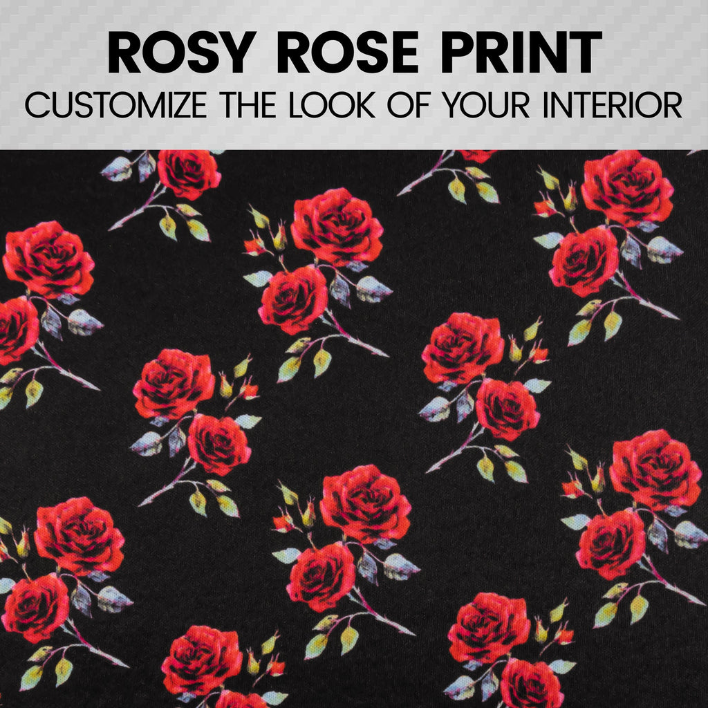 BDK 2-Pack Red Roses Front Seat Covers