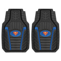 Warner Bros DC Comics 2-Piece 3D Super Hero Logo Front Floor Mats - Heavy Duty, All Weather, Trim to Fit - Armored Superman