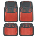 BDK 4-Piece Centered Cushioned Grip Pad Front Floors Mats and Rear Floor Mats - Heavy Duty, All Weather, Trim to Fit