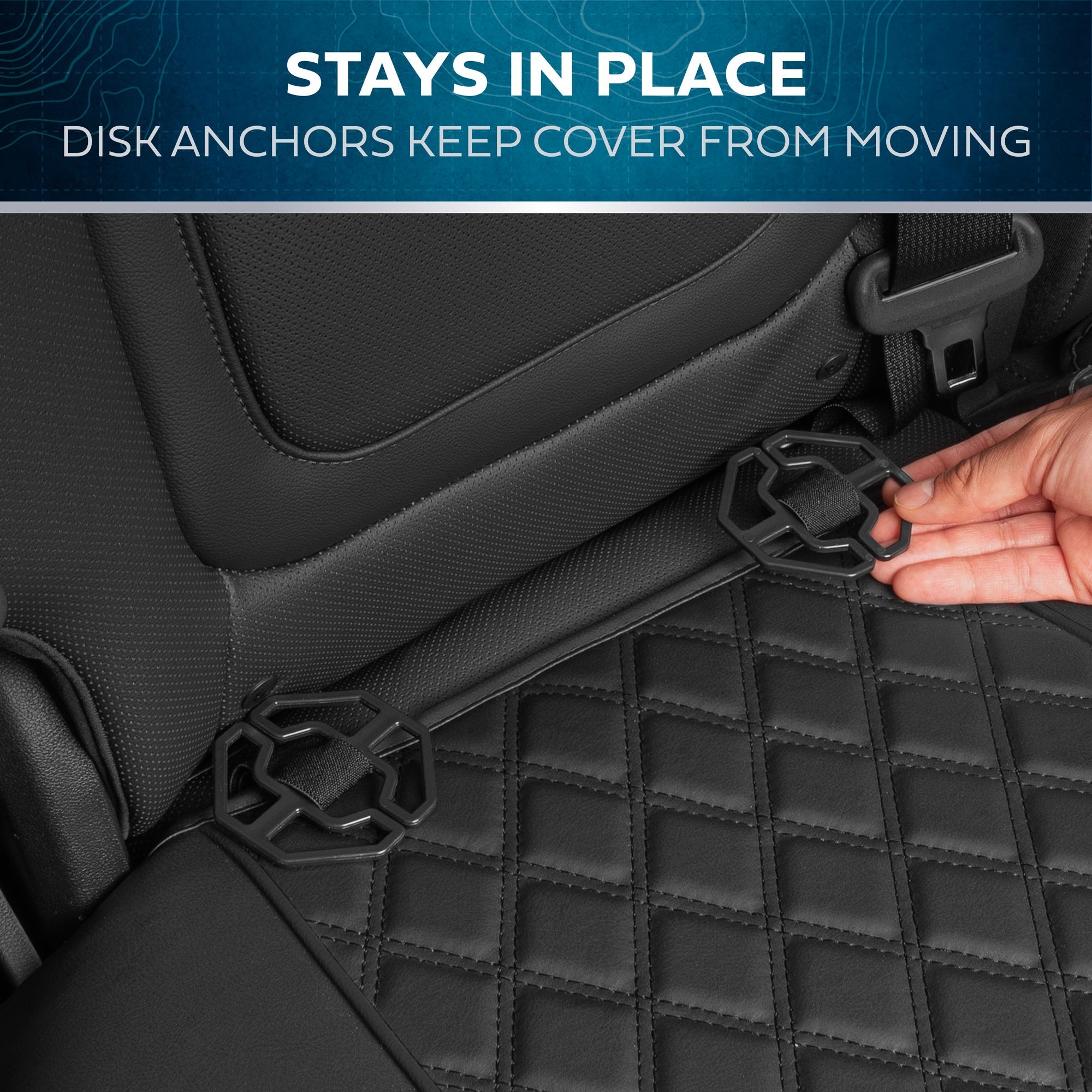 MotorBox 2-Pack Prestige Edition Premium Faux Leather Diamond Stitched Cushion Front Seat Covers