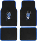 BDK Design Patch Carpet Front Floor Mats and Rear Floor Mats - Blue Hawaiian Flower