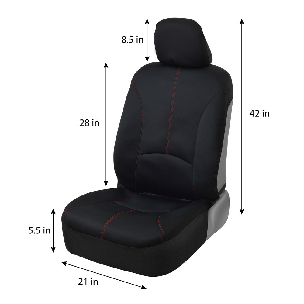 MotorTrend 2-Pack SpillGuard Water-Proof Neoprene Front Seat Covers