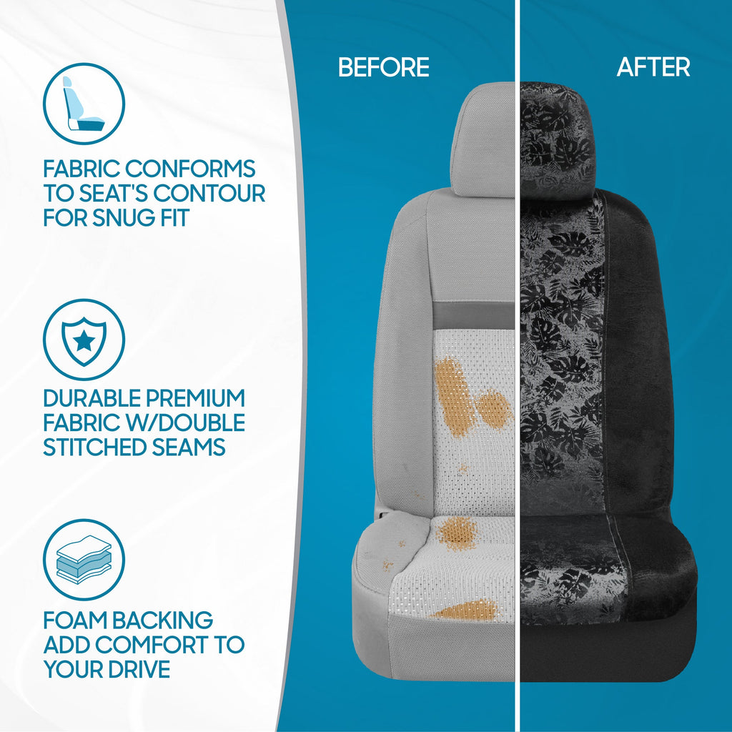 BDK 2-Pack Black Maui Front Seat Covers
