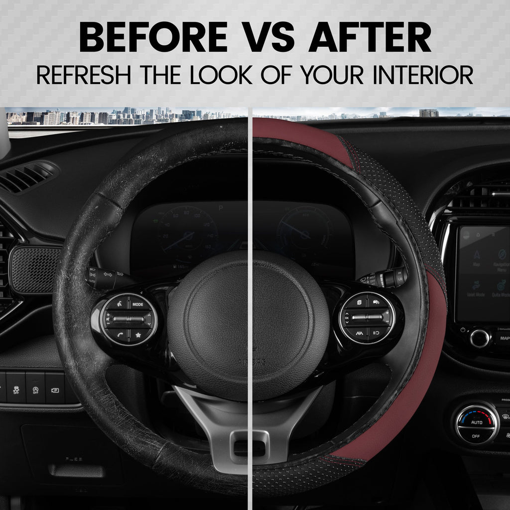 BDK SootheGrip MassageTouch Steering Wheel Cover (Fits 14.5" - 15.5")