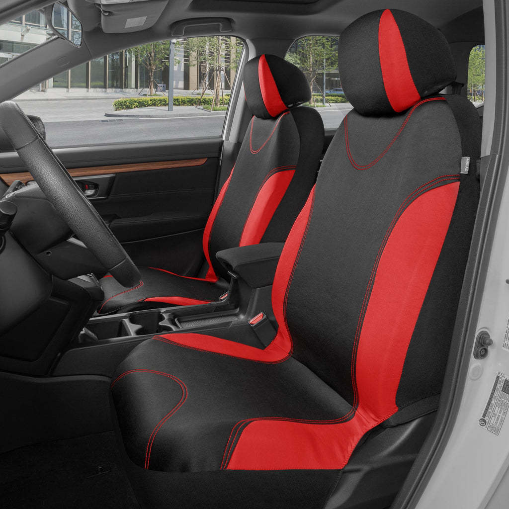 BDK 9-Piece UltraSleek Two-Tone Front Seat Covers and Rear Seat Covers