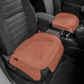 Motor Trend Faux Leather Front Seat Cover for Cars - Set of 2 Brown Front Car Seat Covers for SUV & Truck with Storage Pockets - Automotive Car Seats Cover Protector - For Bottom Cushion Coverage Only