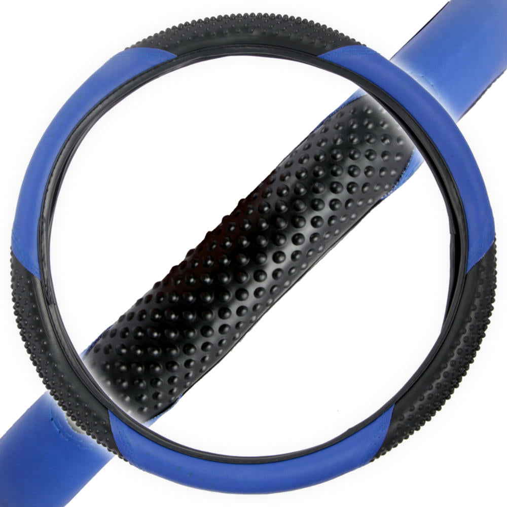 BDK Ergonomic Sport Massage Grip Steering Wheel Cover (Fits 14.5" - 15.5")