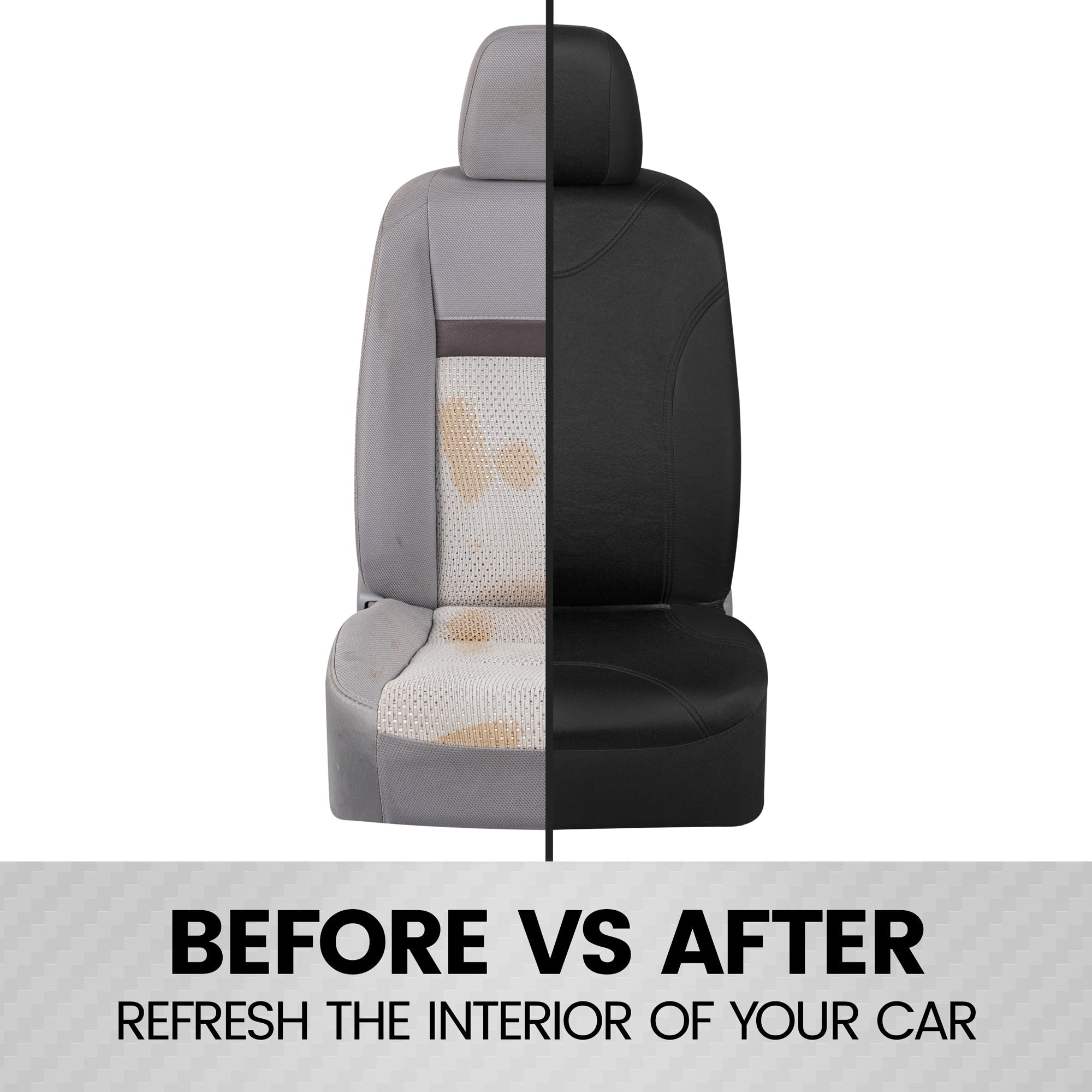 BDK 9-Piece UltraSleek Two-Tone Front Seat Covers and Rear Seat Covers