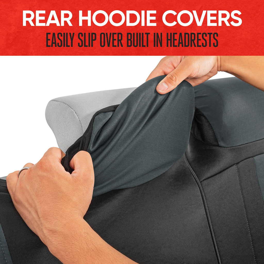 MotorTrend 9-Piece OmniFit Front Seat Covers and Rear Seat Covers