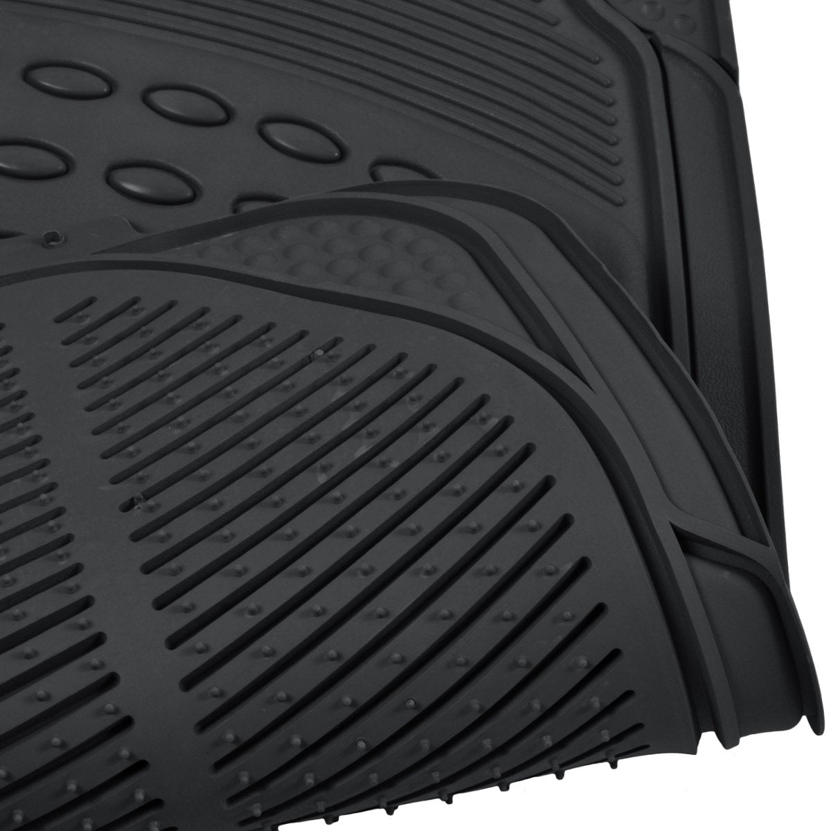 BDK 5-Piece Cushioned Grip Pad Front Floor Mats, Rear Floor Mats, and Cargo Liner  - Heavy Duty, All Weather, Trim to Fit