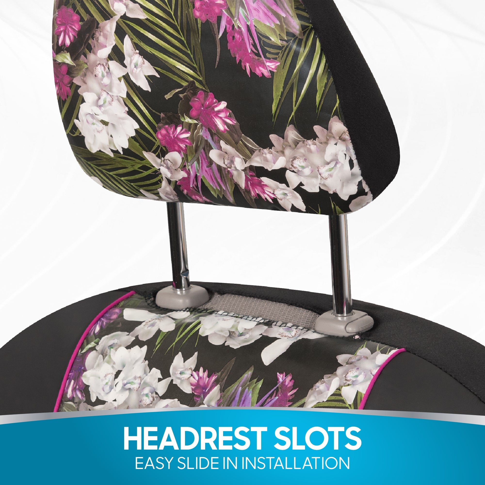 BDK 2-Pack Catalina Floral Front Seat Covers