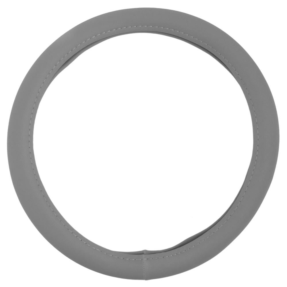 BDK Sporty Faux Leather Soft Grip Steering Wheel Cover (Fits 14.5" - 15.5")