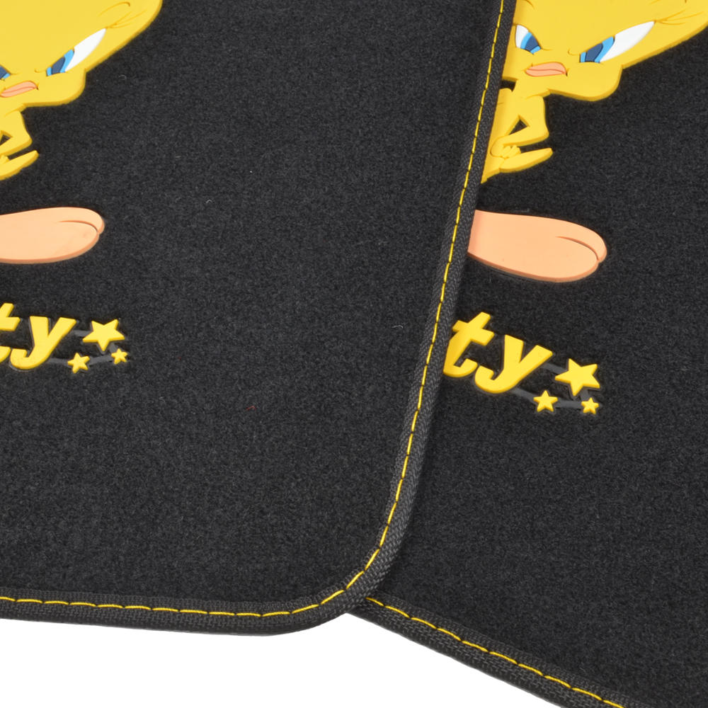 Warner Bros Looney Tunes 4-Piece Tweety Bird Front Floor Mats and Rear Floor Mats