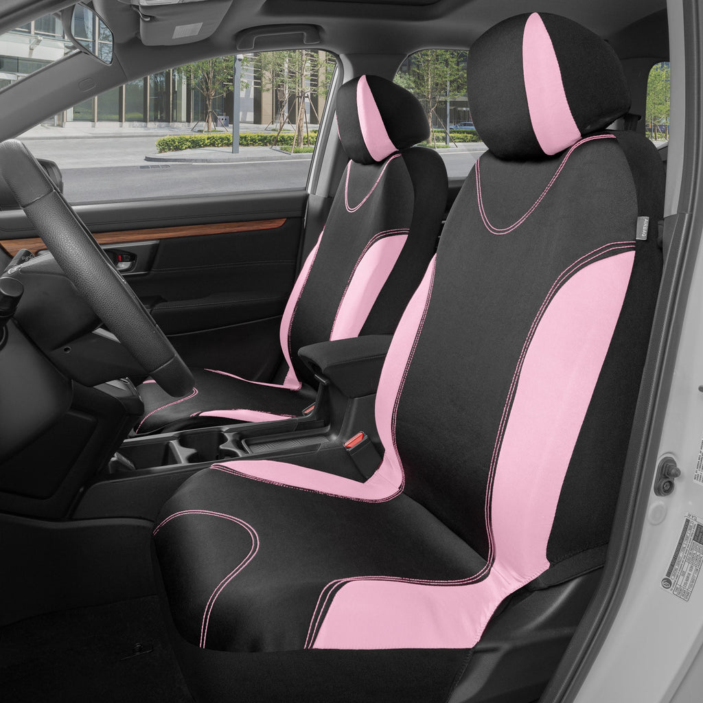 BDK 9-Piece UltraSleek Two-Tone Front Seat Covers and Rear Seat Covers