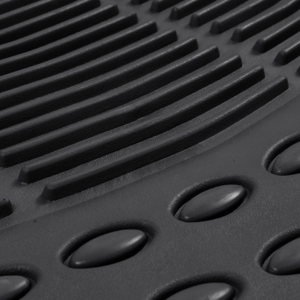 BDK 4-Piece Cushioned Grip Pad Front Floor Mats and Rear Floor Mats - Heavy Duty, All Weather, Trim to Fit
