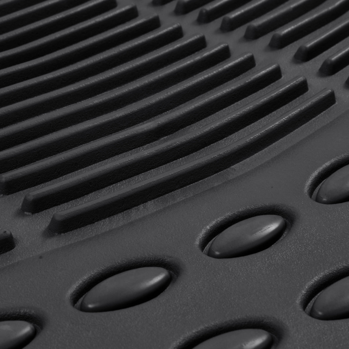 BDK 4-Piece Cushioned Grip Pad Front Floor Mats and Rear Floor Mats - Heavy Duty, All Weather, Trim to Fit