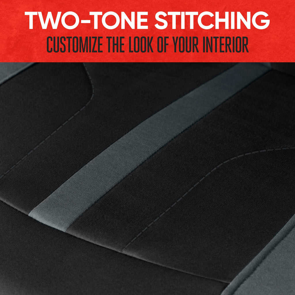 MotorTrend 2-Pack Premium Cloth Fabric Front Seat Covers