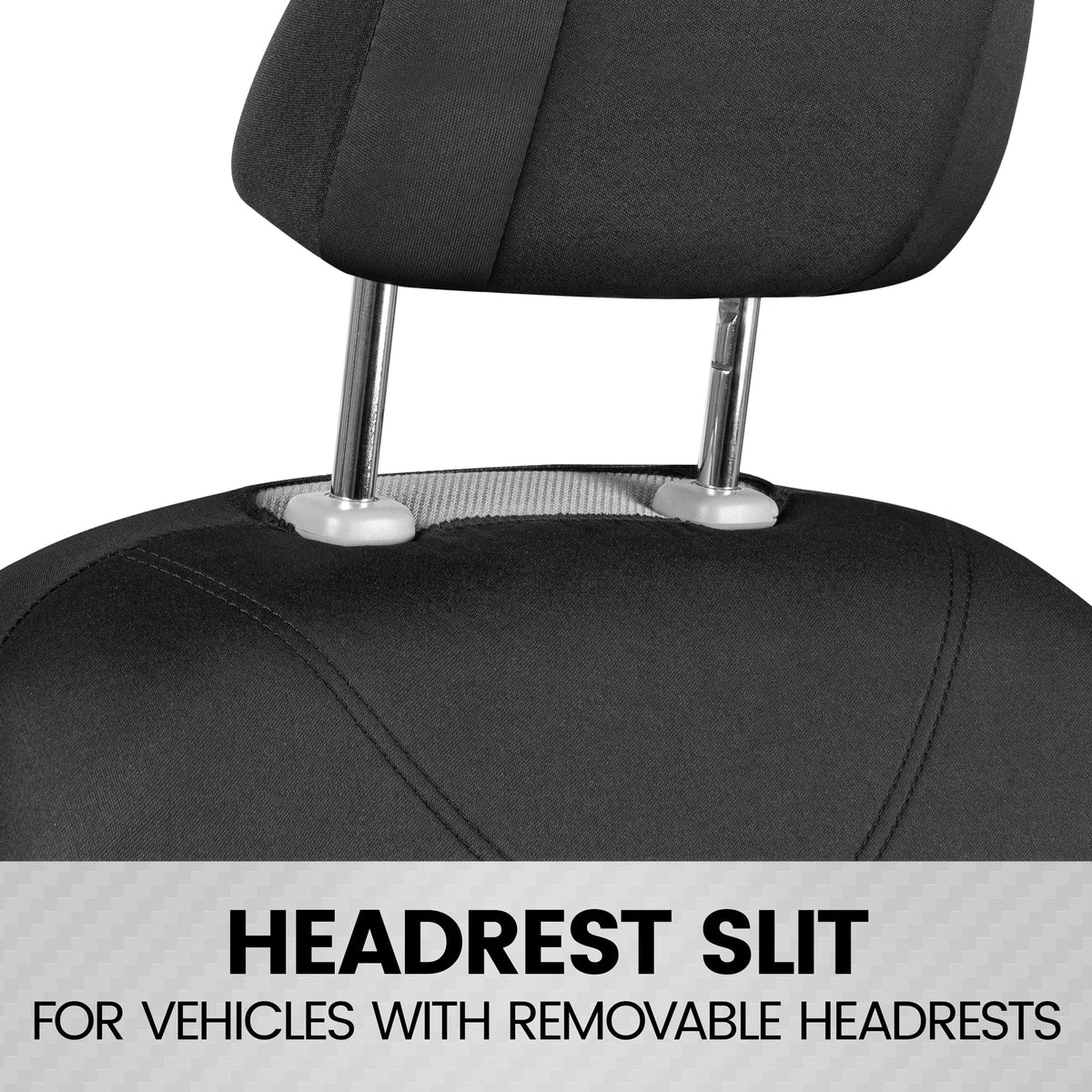 BDK 9-Piece UltraSleek Two-Tone Front Seat Covers and Rear Seat Covers