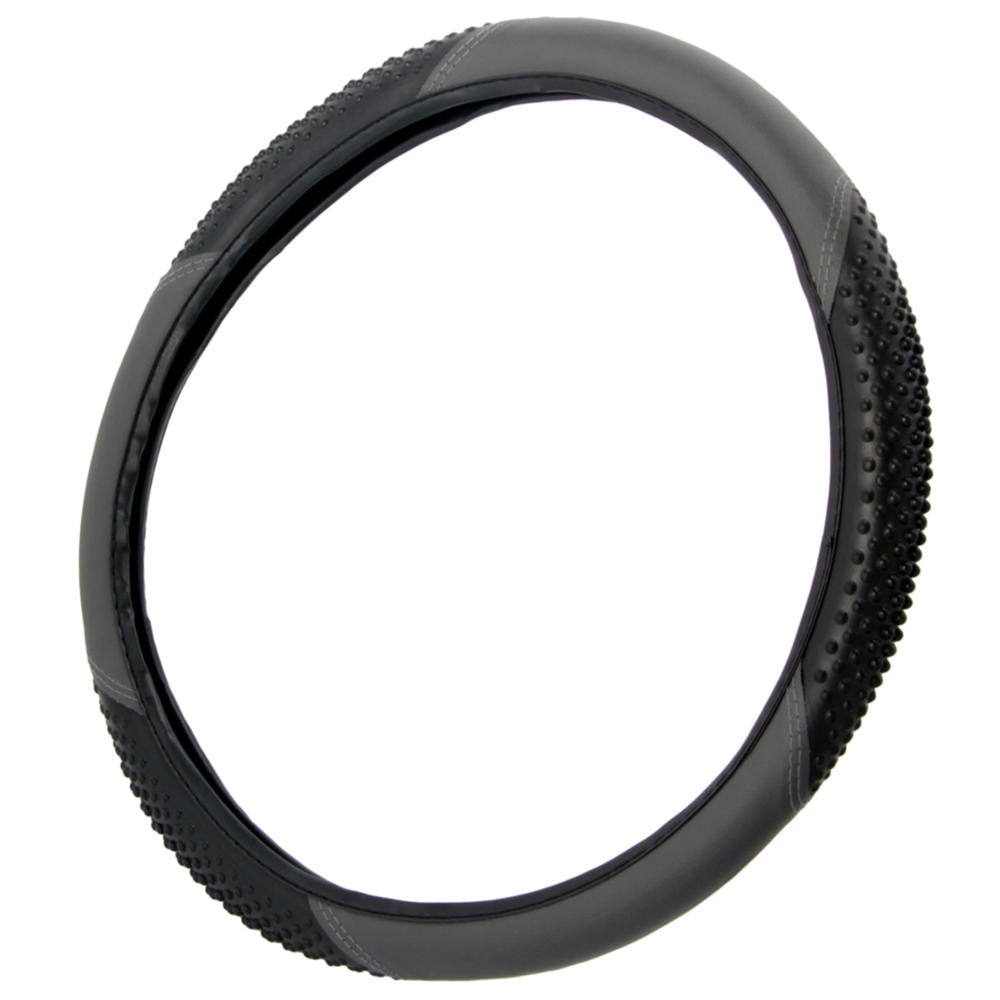 BDK Ergonomic Sport Massage Grip Steering Wheel Cover (Fits 14.5" - 15.5")