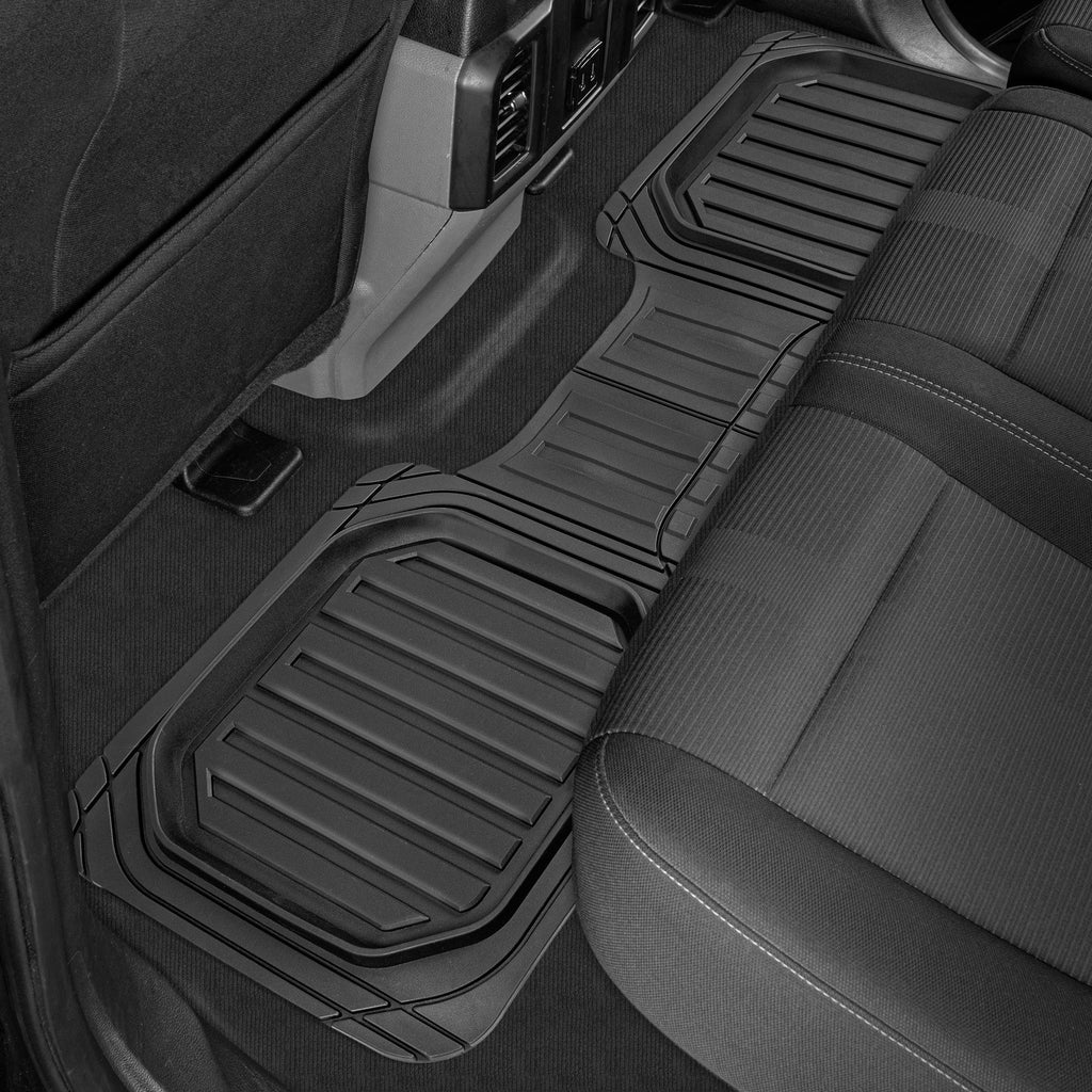 CAT 3-Piece Deep Dish Front Floor Mats and Rear Floor Mats - Heavy Duty, All Weather, Trim to Fit