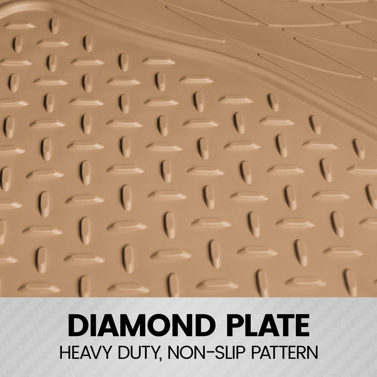 BDK Trunk/Cargo Rubber Liner - Heavy Duty, All Weather, Trim to Fit (53.8" x 43.2")