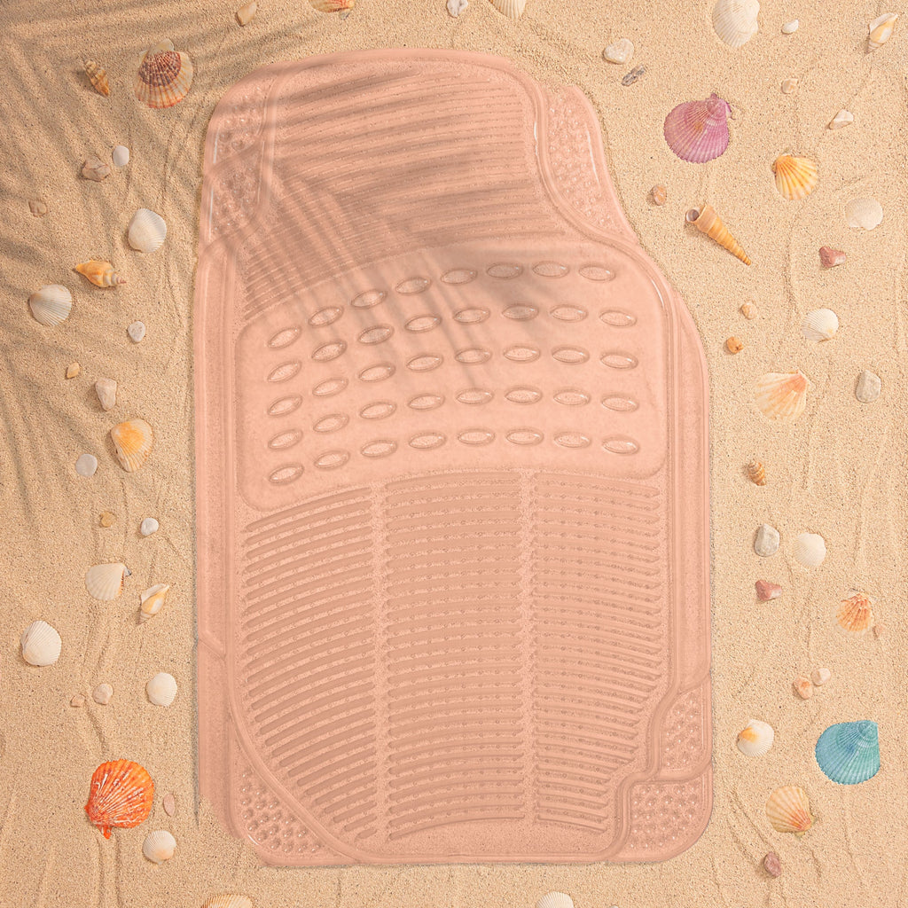 Carbella 2-Piece Cushioned Grip Pad Front Floor Mats - Heavy Duty, All Weather, Trim to Fit