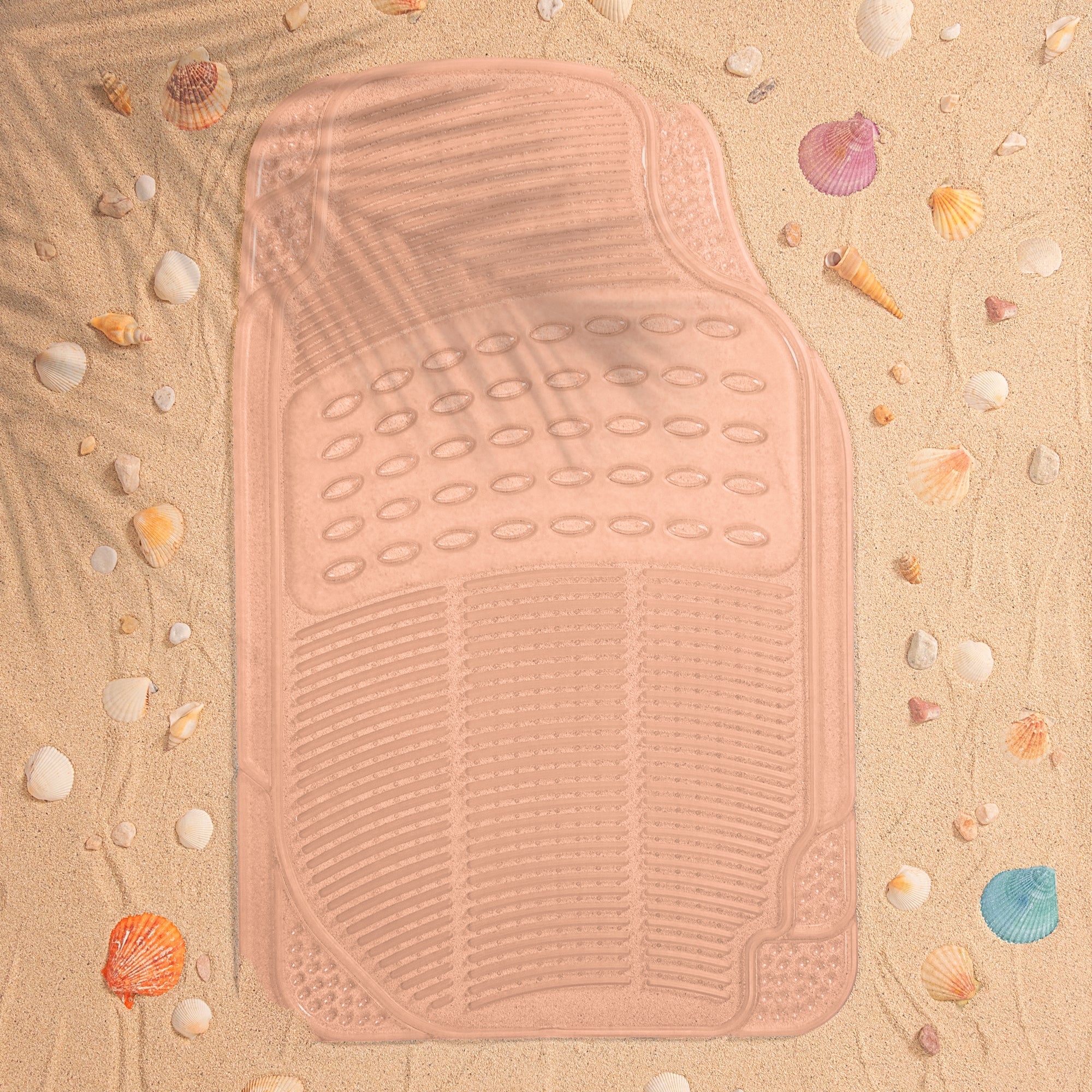 Carbella 2-Piece Cushioned Grip Pad Front Floor Mats - Heavy Duty, All Weather, Trim to Fit