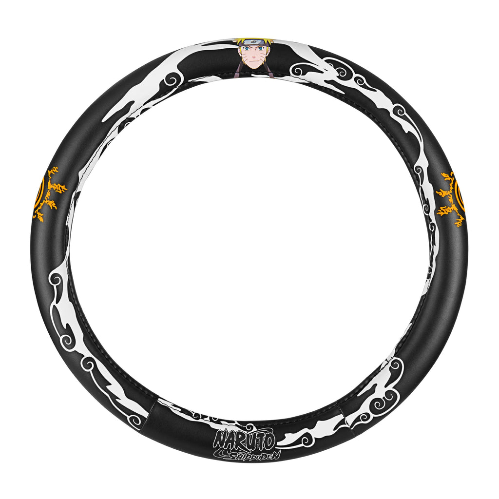 Naruto Shippuden Car Steering Wheel Cover, 15 Inch Anime Steering Wheel Cover, Cushioned Soft Comfortable Cover Anime Car Accessories for Men Women, Kirigakure