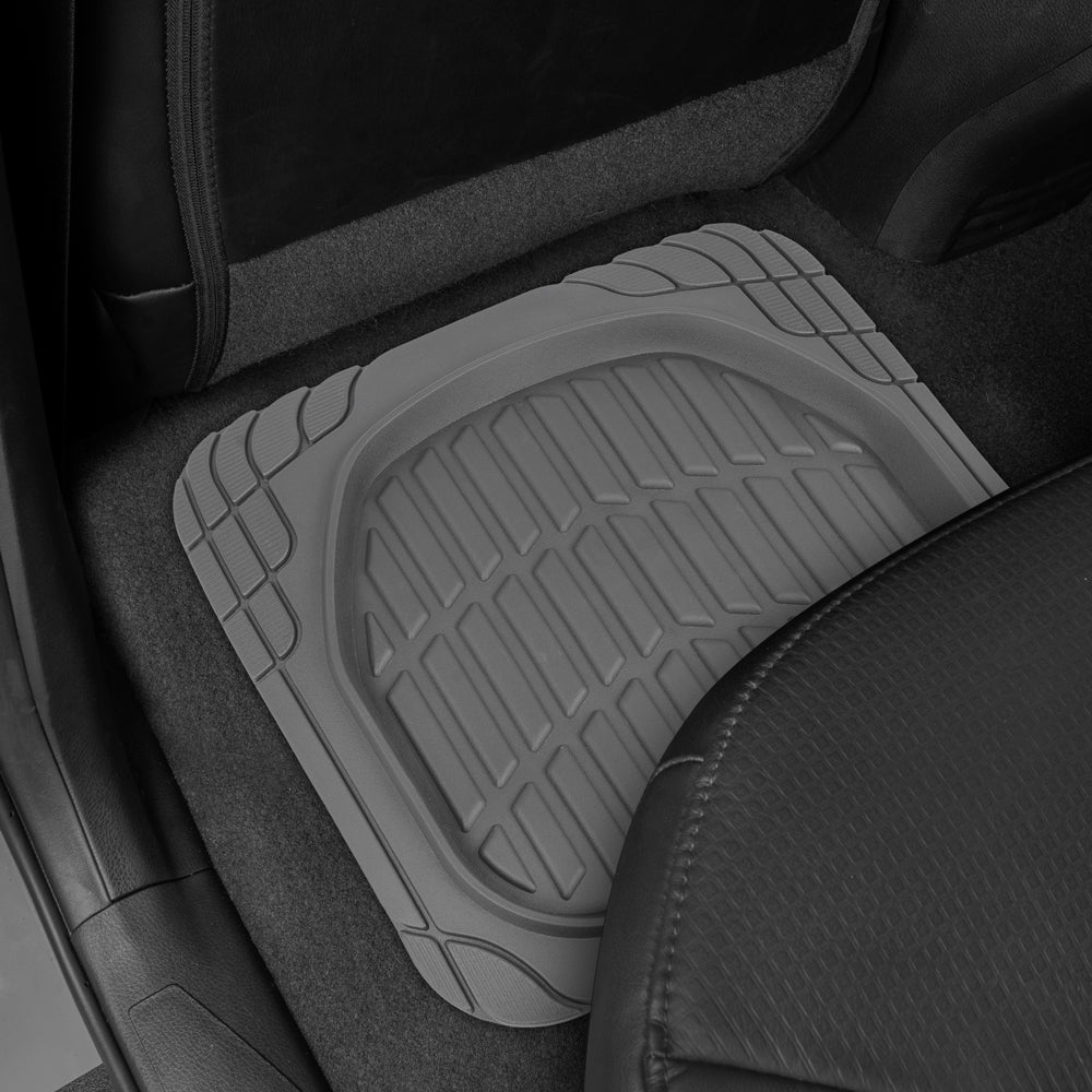CAT 4-Piece ToughRide Rubber Front Floor Mats and Rear Floor Mats - Heavy Duty, All Weather, Trim to Fit