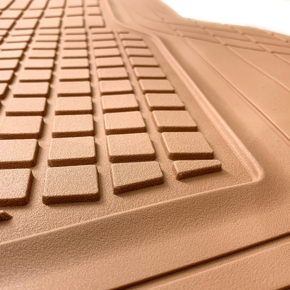 MotorTrend FlexTough Square Groove Trunk/Cargo Liner Mat - Heavy Duty, All Weather, Trim to Fit (54" x 37")
