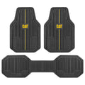 CAT® Heavy-Duty 4 Piece Black Floor Mats for Cars, Trucks & SUVs – Trim-to-Fit All-Weather Rubber Car Mats Full Set, Waterproof Interior Accessories, Car Rug Protection & Automotive Floor Liners