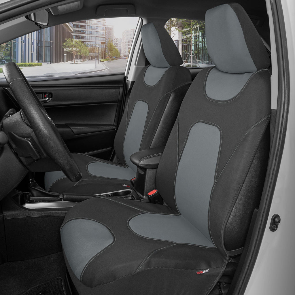 MotorTrend 2-Pack AquaShield Water-Proof Two-Tone Neoprene Front Seat Covers
