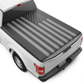 MotorBox USA Black American Flag Soft Roll-Up Retractable Tonneau Cover for Chevrolet Silverado 1500 (2007 - 2018), GMC Sierra 1500 (2007 - 2018) - 5.8' bed