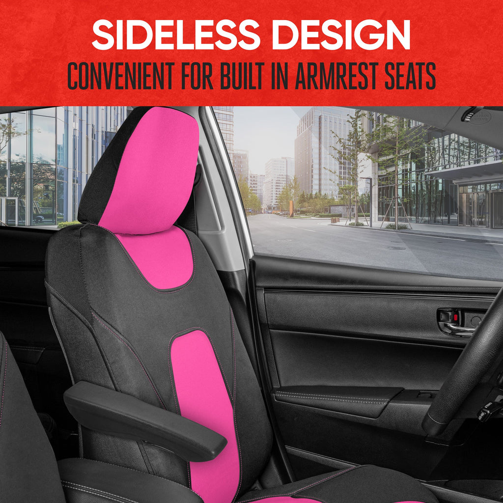 MotorTrend 2-Pack AquaShield Water-Proof Two-Tone Neoprene Front Seat Covers
