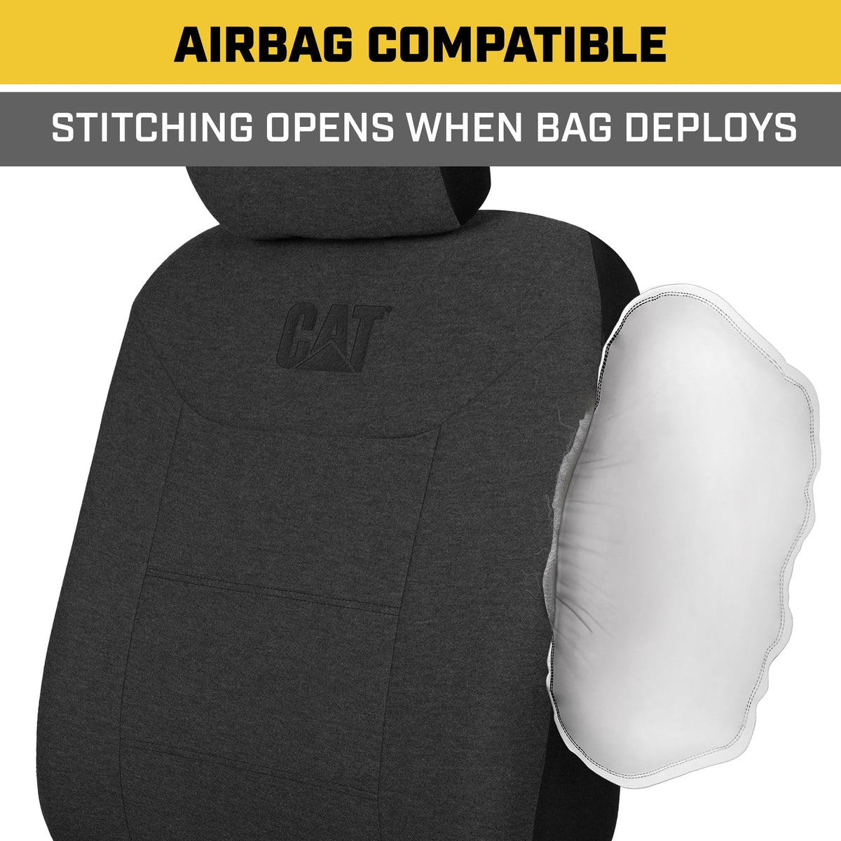CAT 2-Pack CozyBlend JerseyHeather Front Seat Covers