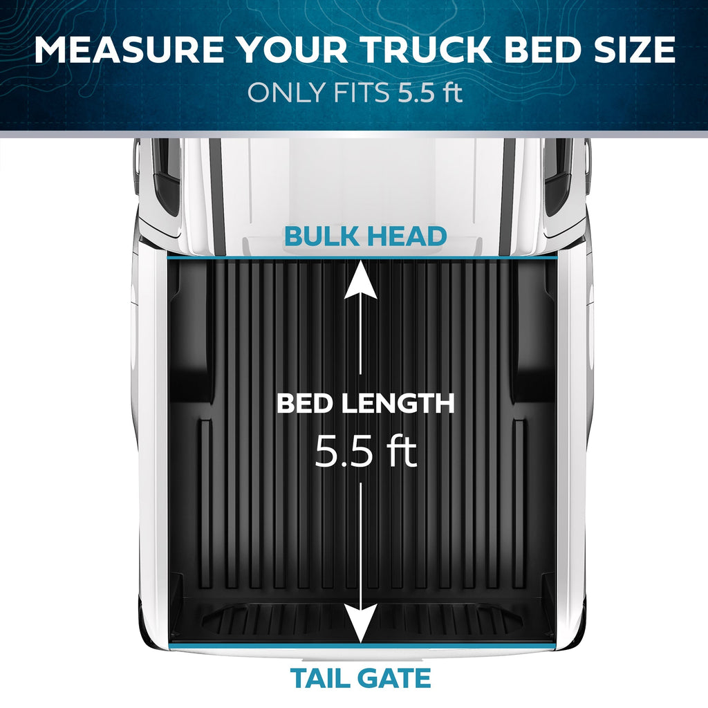 MotorBox USA Black American Flag Soft Roll-Up Retractable Tonneau Cover for Ford F-150 (2015 - 2023) - 5.5' bed