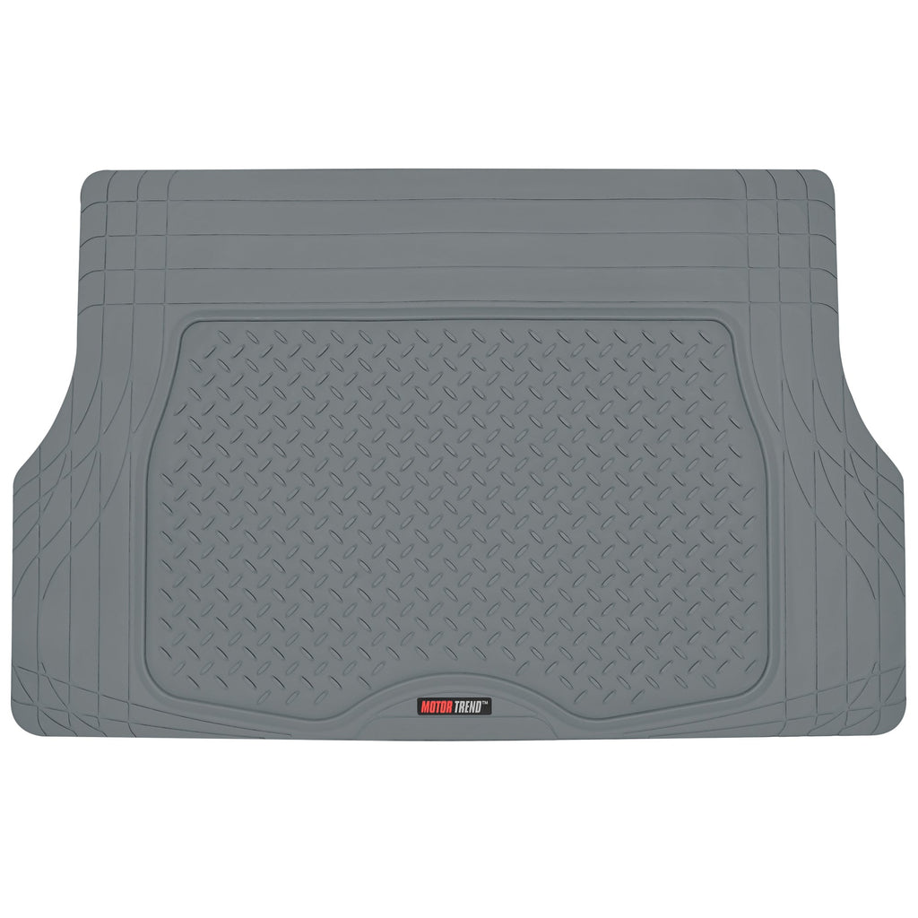 MotorTrend 4-Piece FlexTough Deep Dish Front Floor Mats, Rear Floor Mat, and Trunk/Cargo Mat - Heavy Duty, All Weather, Trim to Fit