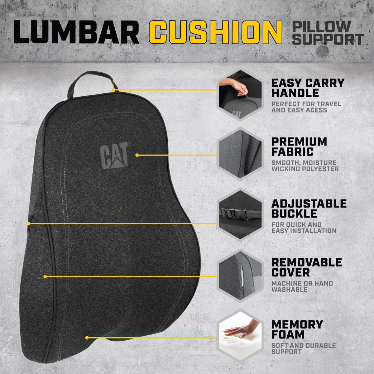 CAT Ergonomic Big Lumbar Support Cushion