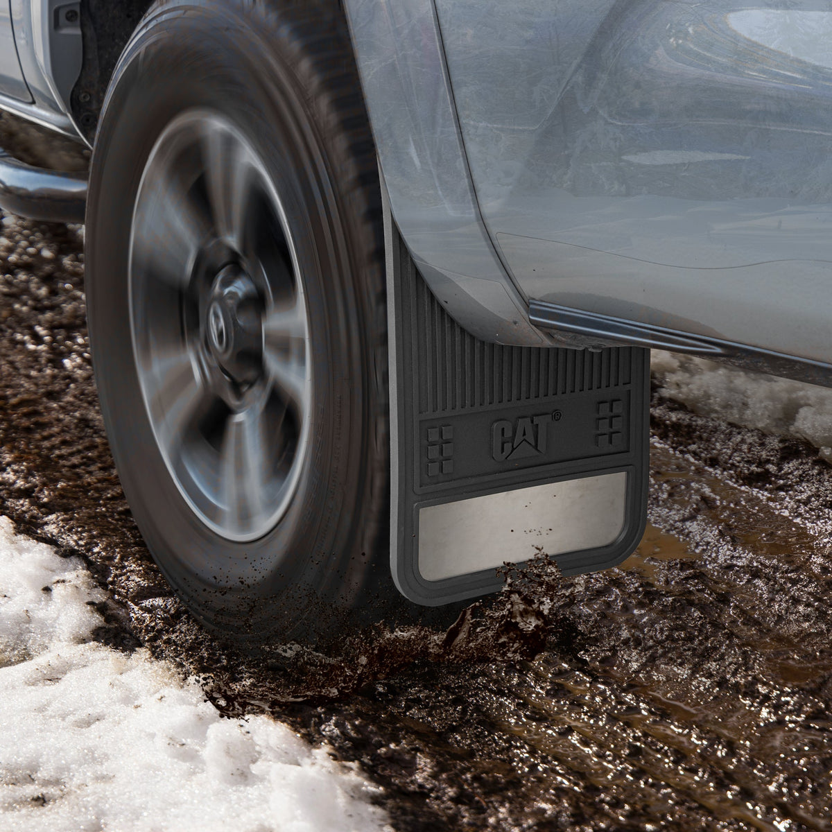 CAT 2-Pack Ultra Tough Rubber Mud Flaps Splash Guards with Reflectors
