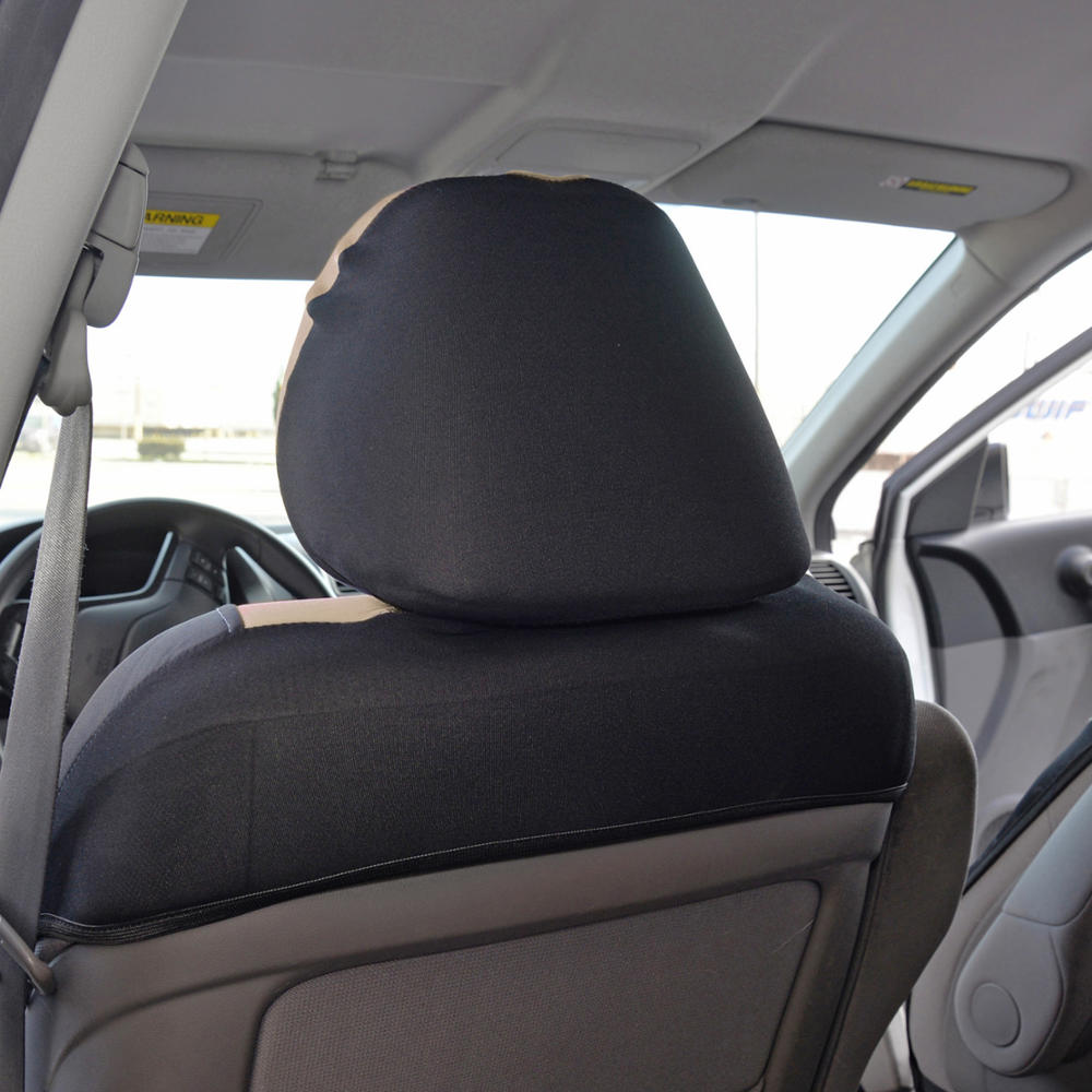 MotorTrend 2-Pack AquaShield Water-Proof Two-Tone Neoprene Front Seat Covers