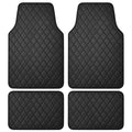 Carbella 4-piece DiamondLuxe Front Floor Mats and Rear Floor Mats - Black