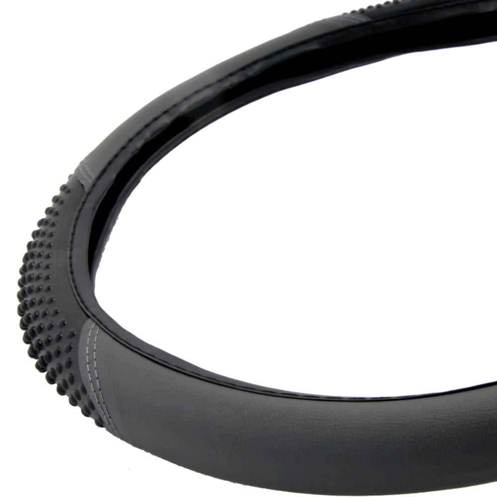 BDK Ergonomic Sport Massage Grip Steering Wheel Cover (Fits 14.5" - 15.5")
