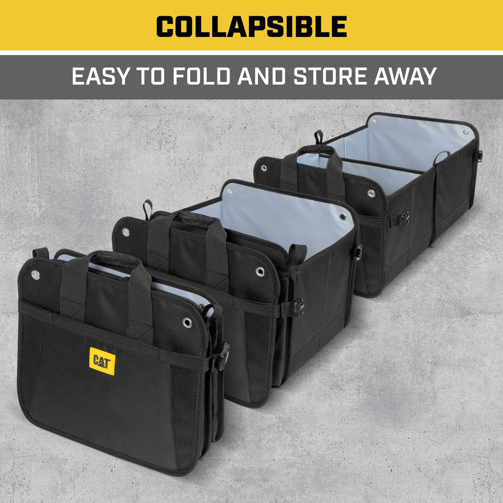 CAT FlexTrunk Trunk/Cargo Organizer and Storage, Collapsible & Adjustable Multi-Compartments (14.5" x 23" x 13")